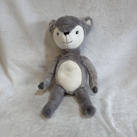 Sweet‎ Fawn Super Soft Plush, Gray/Ivory Deer by Dwell Studio 14” - Picture 8 of 8